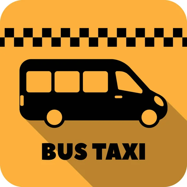 Taxi Van Vetor Ícone Plano Para Aplicativos Sites Ônibus Fundo —  Vetores de Stock