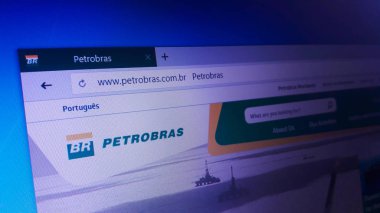 Minsk, Beyaz Rusya - 17 Nisan 2018: Petrobras, yarı kamu Brezilya çokuluslu şirket içinde petrol endüstrisi için resmi web sitesi ana sayfası 