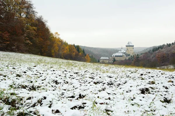 Winter Castle Karlstejn — Stock Photo, Image