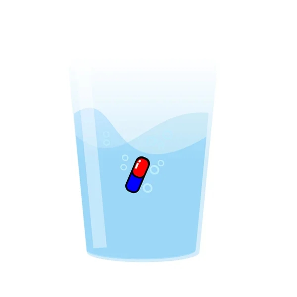 Vektor tabletta-vízben — Stock Vector