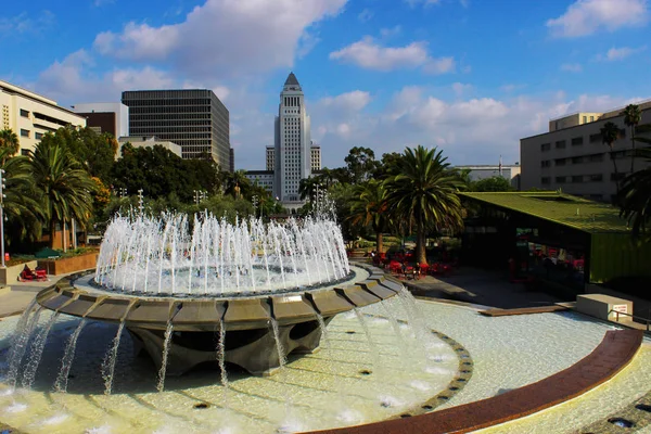 Los Angeles Kalifornia Usa Września 2019 Artur Memorial Fountain Centrum — Zdjęcie stockowe