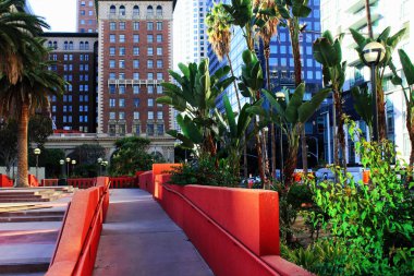 Los Angeles, Kaliforniya, Usa. 22 Ekim 2019. Pershing Meydanı. Los Angeles şehir merkezinde küçük bir halk parkı..