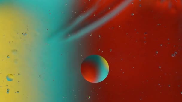 Three Color Space Abstract Motion Colourful Beautiful Abstraction Space Liquid — Stock Video