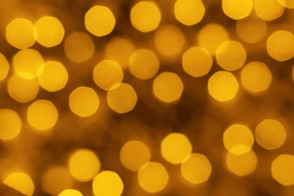 Holiday Illumination Sparkling Brown Yellow Bokeh Background — Stock Photo, Image