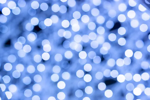 Maravillosa Iluminación Vacaciones Brillante Fondo Bokeh Blanco Azul — Foto de Stock