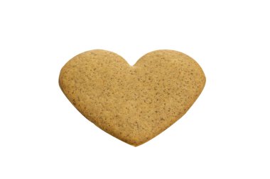 Kalp şeklinde bir kurabiye izole edilmiş.