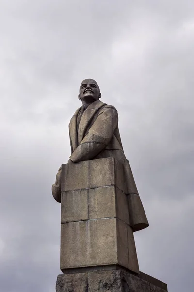 Granite Monument Leader World Proletariat Vladimir Lenin Karelia Petrozavodsk — Stock Photo, Image