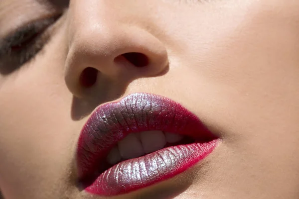 Sexy lippenstift lippen — Stockfoto