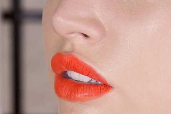 Bibir lipstik seksi — Stok Foto