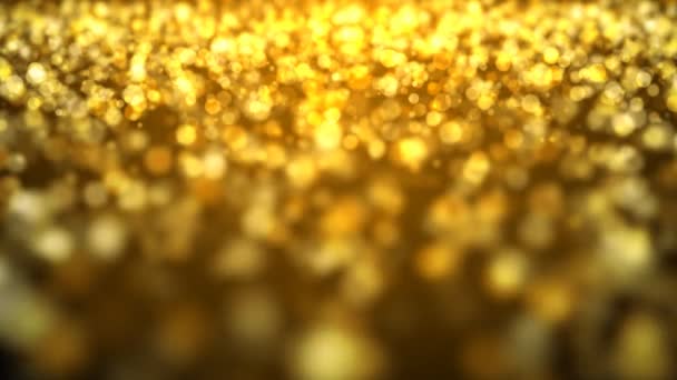 Gouden orb deeltjes — Stockvideo