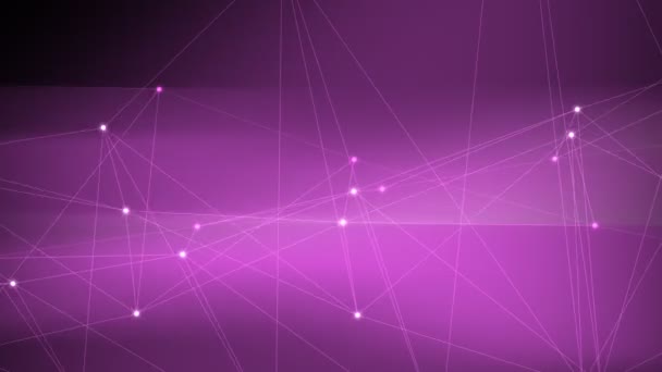 Фіолетові лінії і точки руху фону — стокове відео
