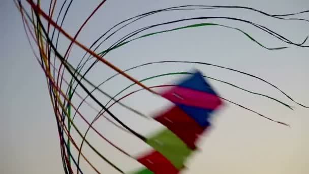 Kites looping no céu — Vídeo de Stock