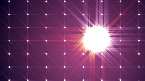 Licht openen op paarse grid — Stockvideo