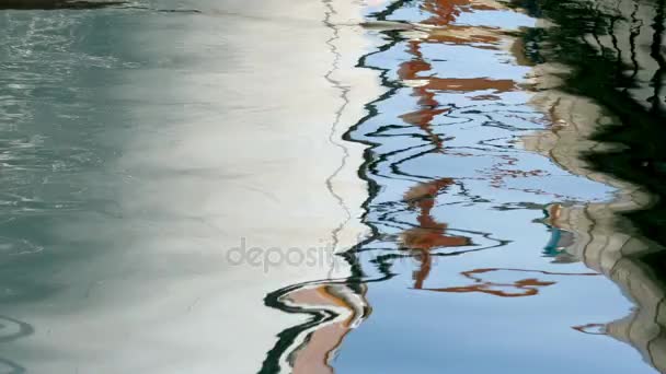 Riflessione porto d'acqua — Video Stock