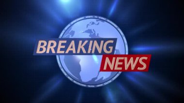 Son dakika haberi - yayın grafik başlık - mavi arka plan