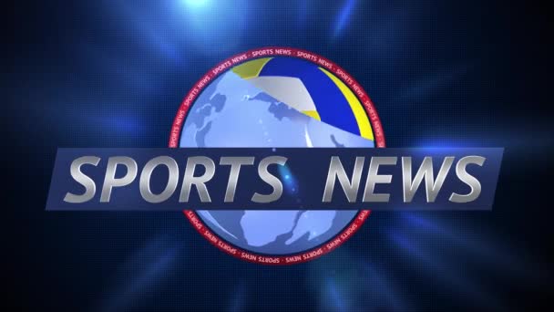 Sports News Dynamic Title Background Plate — Stock Video