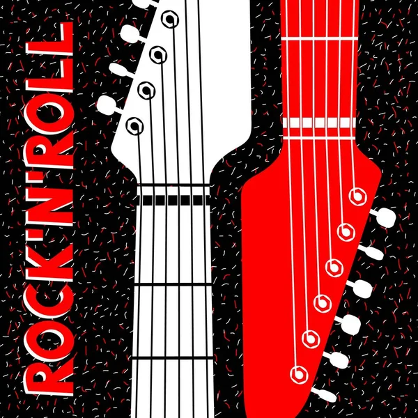 Ontwerp van posters rock and roll festival. Vector Illustratie — Stockvector