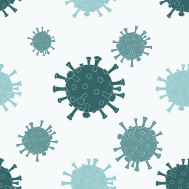 Coronavirus 2019-nCov romanı Coronavirus. Vektör çizimi. Kusursuz desen