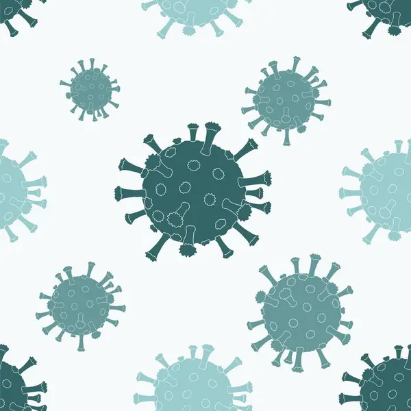 Coronavirus 2019 Ncov新奇的Coronavirus 矢量图解 无缝图案 — 图库矢量图片