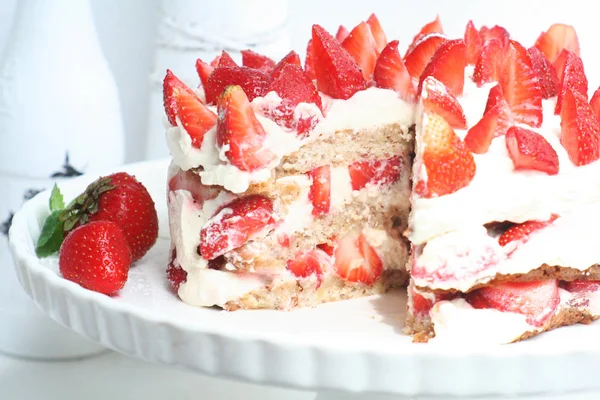 Strawberry Cake Cream — Stock Photo, Image