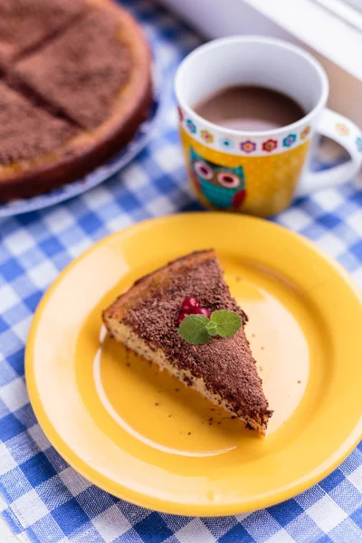 ケシの種を使った自家製チョコレートケーキ — ストック写真