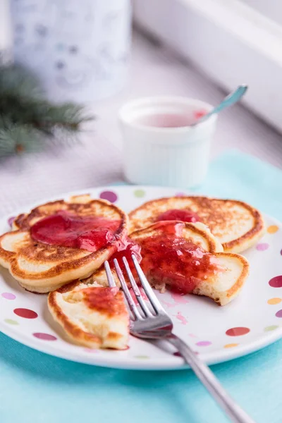 Homemade Pancakes Jam — Stock Photo, Image