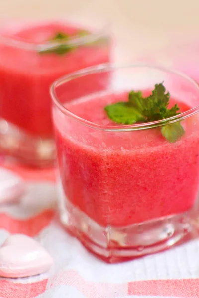 Beere Rosa Erfrischende Smoothies — Stockfoto