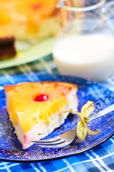 Casserole Fromage Cottage Ananas — Photo