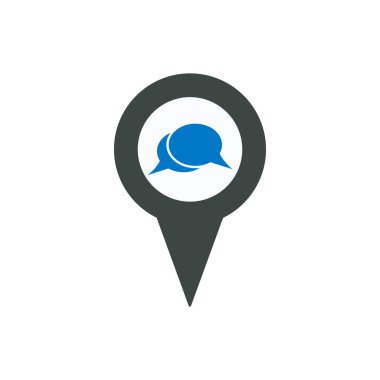 Kabarcık sohbet konum işaretçisi PIN işaretçi simgesi yerleştir