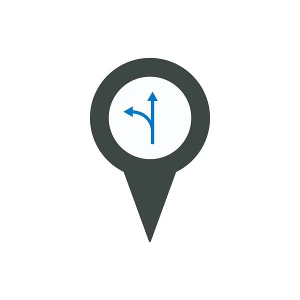 Icono de puntero de lugar de pin de marcador de ubicación de flecha — Archivo Imágenes Vectoriales