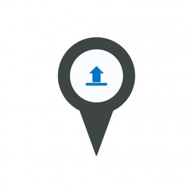 Ok konum işaretçisi PIN yer işaretçi yükleme simgesi