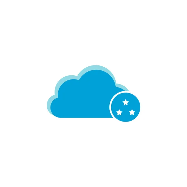 Icono de computación en nube, icono estrella — Archivo Imágenes Vectoriales