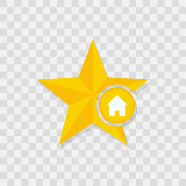 Csillag ikon, otthoni ikon — Stock Vector