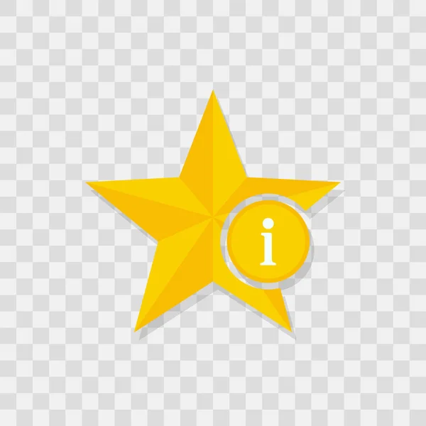 Csillag ikon, ikon információk — Stock Vector