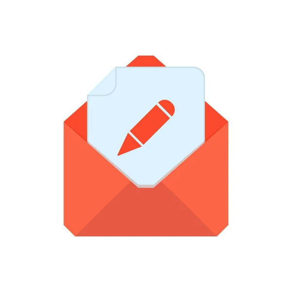 Mail symbol. Envelope icon. Edit envelope. Sign design — Stock Vector