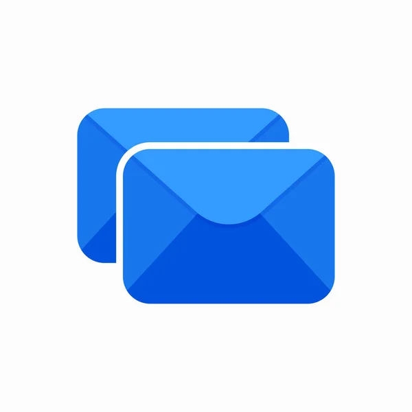 Dubbele envelop brief e-mailbericht verzenden pictogram — Stockvector