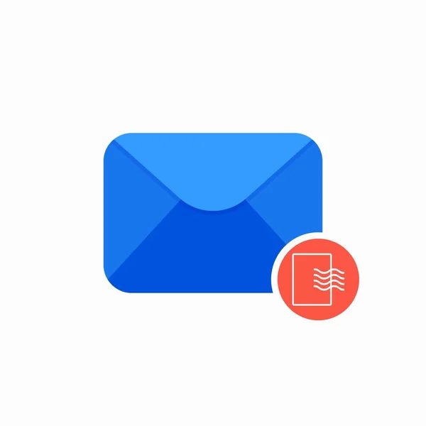 전자 메일 봉투 편지 메일 종이 게시물 스탬프 아이콘 — 스톡 벡터