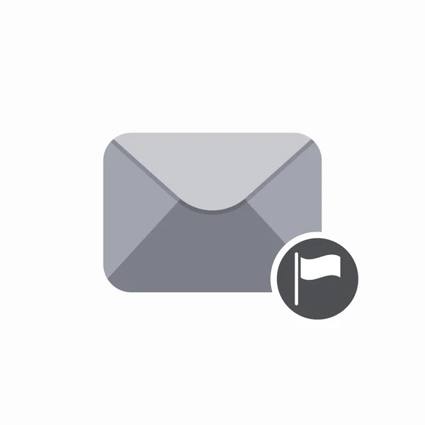 Email drapeau courrier entrant nouvelle icône — Image vectorielle