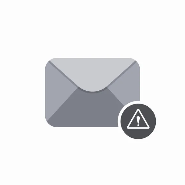 Alerte email enveloppe lettre mail message envoyer avertissement icône — Image vectorielle