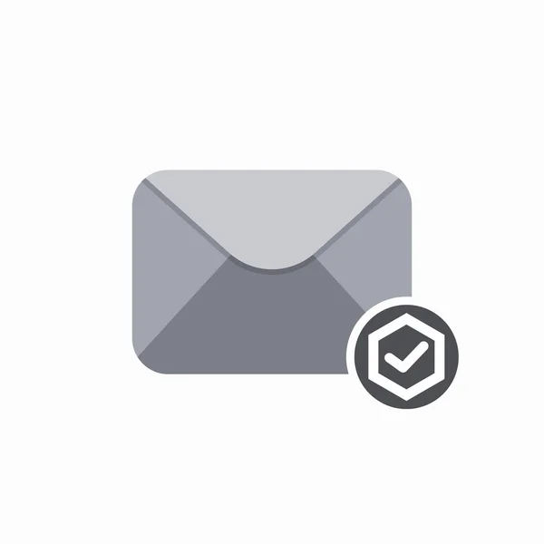 Aprovar envelope de e-mail carta mensagem de correio ler enviar ícone —  Vetores de Stock