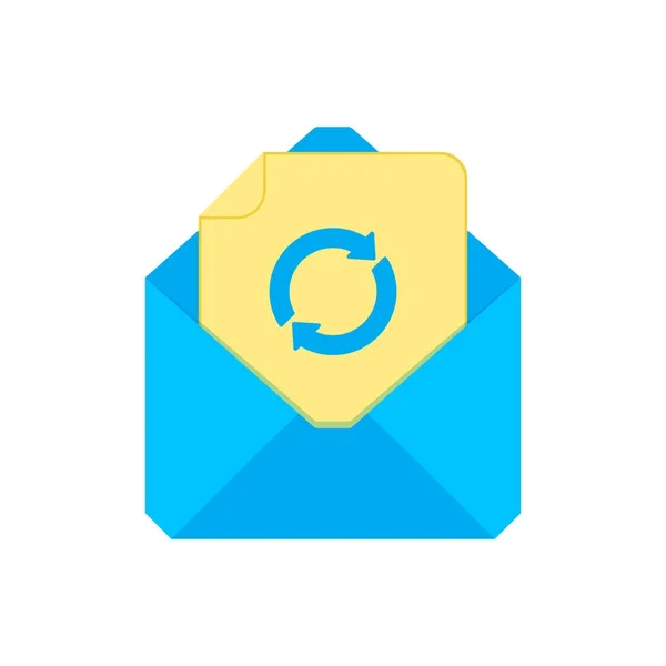 Mail symbol. Envelope icon. Sync envelope. Sign design — Stock Vector