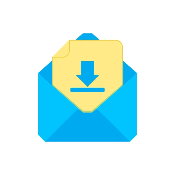 Mail-symbool. Het pictogram van de envelop. Download envelop. Teken ontwerpen — Stockvector