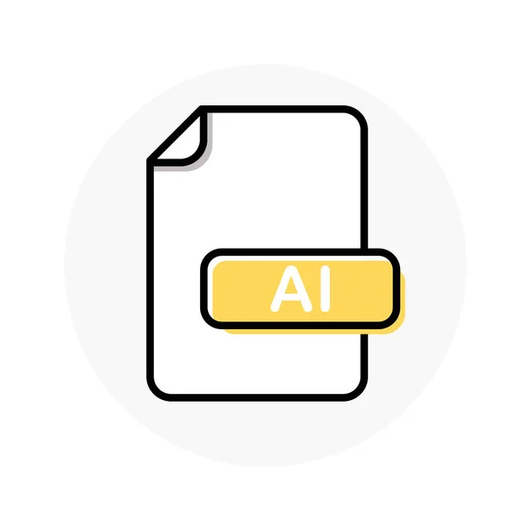 Formato de archivo AI, extensión color line icon — Archivo Imágenes Vectoriales