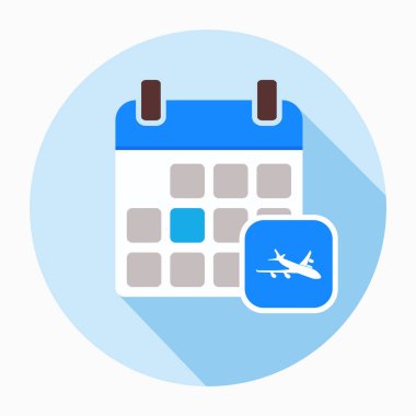 Uçak takvim simgesini