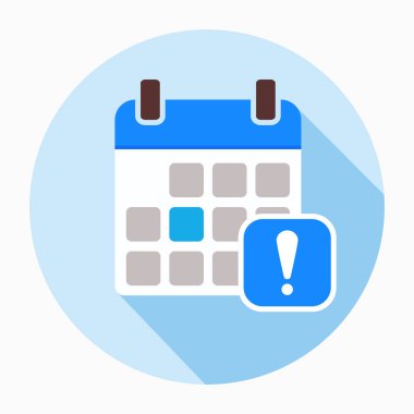 Uyarı takvim hata ünlem işareti simgesi