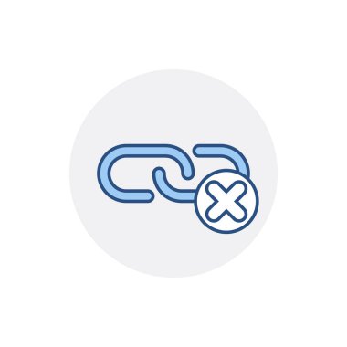 Engellenen zincir köprü Internet bağlantı web simgesi x