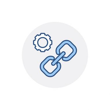 Dişli köprü bağlantısını optimize seo web web bağlantı simgesi