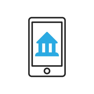 Akıllı telefon simgesi. Mobil bankacılık
