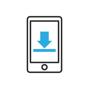 Akıllı telefon simgesi. Hareket eden download