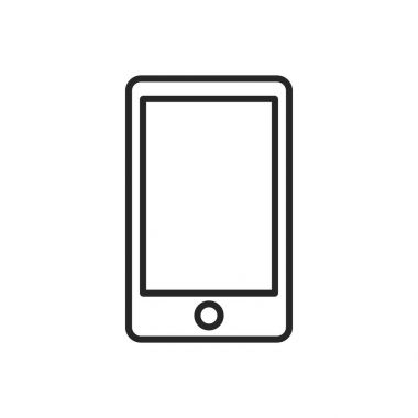 Akıllı telefon simgesi. Cep telefonu ile boş göstermek